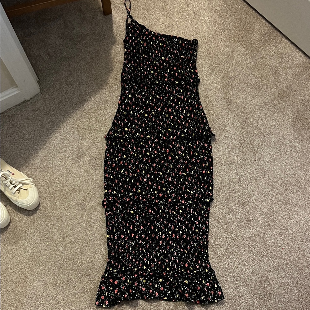 Floral Black Dress